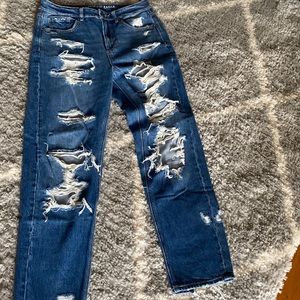American Eagle ripped mom jeans